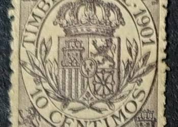 Hiszpania 1901 Znaczek skarbowy CZYSTY