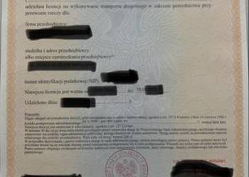 Sprzedam firmę z licencją spedycyjną