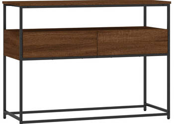 Stolik konsolowy brązowy dąb 100x40x75 cm WM-834154