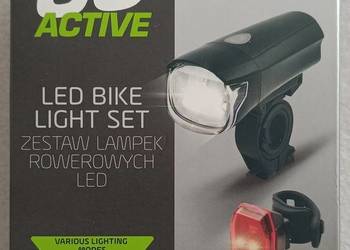 GO ACTIVE, zestaw lampek rowerowych LED, NOWE