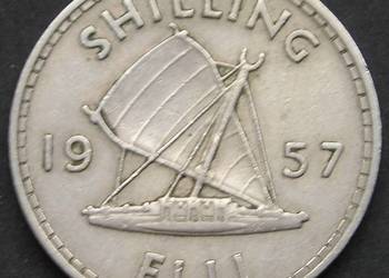 FIDŻI / FIJI  1 SHILLING 1957 - ELŻBIETA II