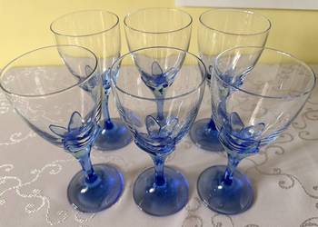 Kieliszki Rocco Bormioli Blue Stem 6 szt Vintage 200 ml Włoskie Szkło