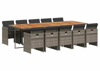 vidaXL 11-cz. zestaw mebli do ogrodu, z poduszkami(SKU:3210578)