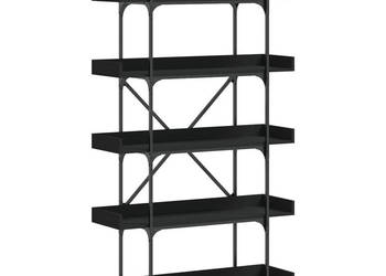 5-poziomowy regał na książki czarny 100x33x1805 cm WM-837697