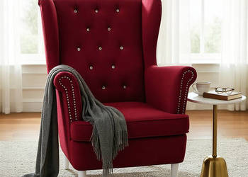 Fotel Uszak Caro Czerwony, Dostawa 0zł!