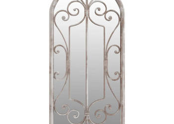 Lustro do wnętrz kolor piaskowy 100x45 cm żelazne WM-3093543