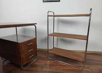 Regał pomocnik w stylu Bauhaus Dąb Chrom
Półki dębowe