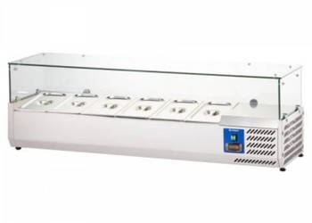 Witryna Chłodnicza Gastronomiczna Nadstawka z Szybą 1500 mm 6x GN 1/3