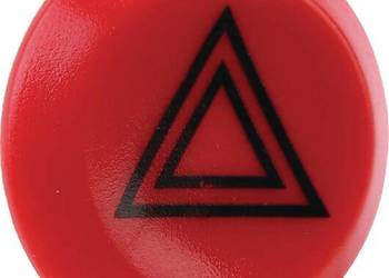 Symbol przełącznika, świateł awaryjnych, okrągły czerwony 11356250PN