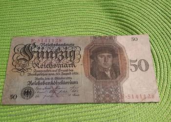 banknot niemiecki 50 reichsmark z 1924r