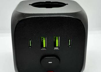 Kostka Zasilajaca Smart 2x USB 2x USB-C Sieciowa 7w1 Przedluzacz Listwa