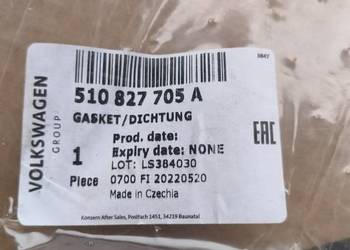 Volkswagen Golf Sportsvan Gumowa uszczelka bagażnika tylnego / Na karoserii