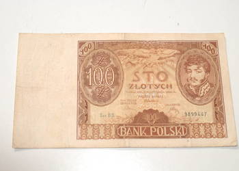 Stary banknot 100 złotych ser. BN 9 Listopada 1934 unikat kolekcjonerski