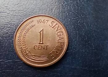 Stare monety 1 cent 1967 Singapur