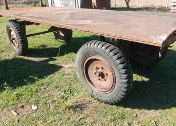 Przyczepa platforma 1.85x4 rolnicza podloga podwozie do slomy bel