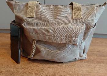 Nowa duża torba beżowa pojemna, lekka, wygodna