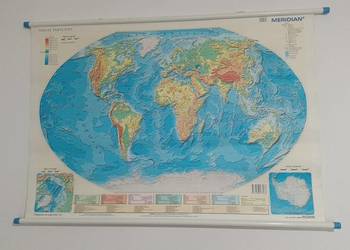 Sprzedam mapę świata geograficzną 140x100 Sprzedam mapę świata geograficzną 140x100