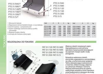 Roloosłona PAT tokarki, osłona łoża tokarki PTO