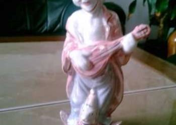 Porcelanowa figurka klowna opalizowana