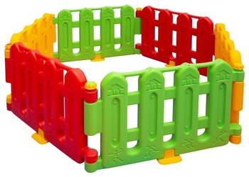 ogrodzenie modułowe dla dzieci Spring czerwono- zielony