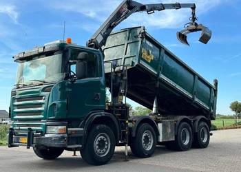 Wywrotka 8x4 z dzwigiem bordmatic Scania