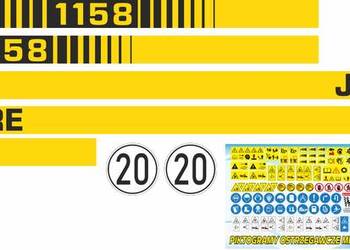 Naklejki John Deere 1158 i inne modele super mocne zamienniki