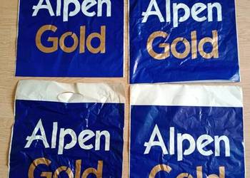 Kultowe reklamówki ALPEN GOLD | Vintage lata 90/00 | Zestaw 4 szt.