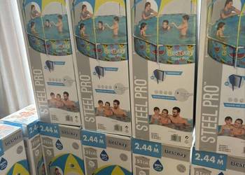 basen stelażowy Bestway z daszkiem i natryskiem dla dzieci dziecięcy