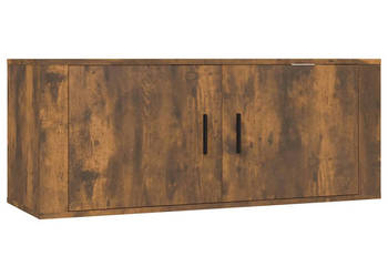 Wisząca szafka telewizyjna przydymiony dąb 100x345x40 cm WM-816637