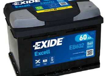 Akumulator 60Ah 540A PRAWY PLUS Exide Excell EB602