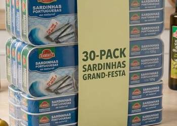 Zestaw 30 portugalskich sardynek w sosie własnym po  125 g