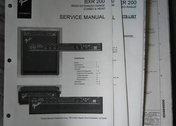 Fender BXR 200 Service Manual - instrukcja serwisowa