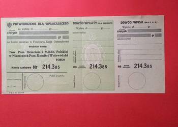 ( 1964 ) Pocztowy Blankiet Dowodu Wpłaty, Toruń ( 1964 ) Pocztowy Blankiet Dowodu Wpłaty, Toruń