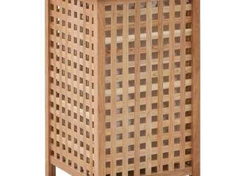 Kosz na pranie 39 x 39 x 65 cm lite drewno orzecha włoskiego WM-247603
