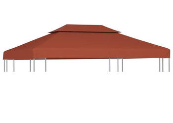2-poziomowe zadaszenie do altany 310 g/m² 4x3 m terakotowe WM-46618