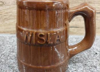 Kufel do piwa z kamionki Wisła PRL Vintage