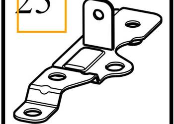 VOLVO XC40 wspornik przewod hamulcowy srodkowy tyl OE 32221216