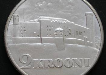 ESTONIA 2 KORONY 1930 - ZAMEK REWEL - SREBRO