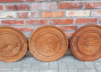 Deska dębowa okrągła na ścianę 3 sztuki komplet (762)