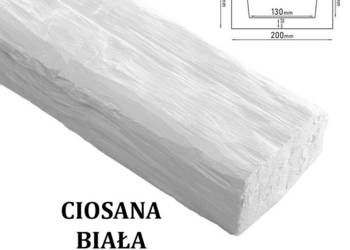 Belka Rustykalna Ciosana 20x13 cm Biała