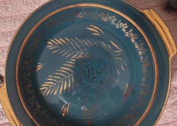 Wyjątkowa patera CHODZIEŻ – Porcelit Vintage lata 60/70. – Morska zieleń i