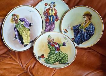 Angielska porcelana - Kolekcja talerzy dekoracyjnych KLAUNY