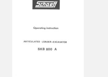Terex Schaeff SKB800, SKB800A instrukcja obsługi
