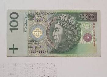 Banknot 100 zł, Radar  GC 749 5 947- 1994r.