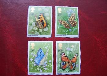 Wielka Brytania 1981 MNH Mi. 875/78 Fauna Owady Motyle  a