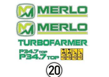 Naklejki oklejenie naklejka - MERLO TURBOFARMER P34.7 TOP Zamiennik