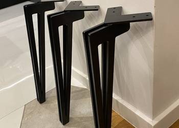 Metalowe 45cm - nogi loftowe – czarne, laser cut