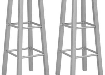 vidaXL Stołki barowe, 2 szt., srebrne, MDF(SKU:284410)