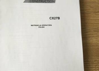 dtr instrukcja obsługi koparka case CX27B i inne