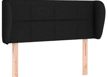 Zagłówek uszak czarny 83x23x78/88 cm tkanina WM-3117120
